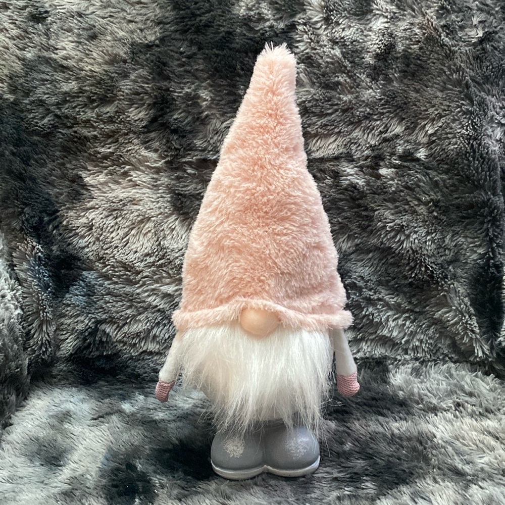 Pink Christmas Gnome lamp